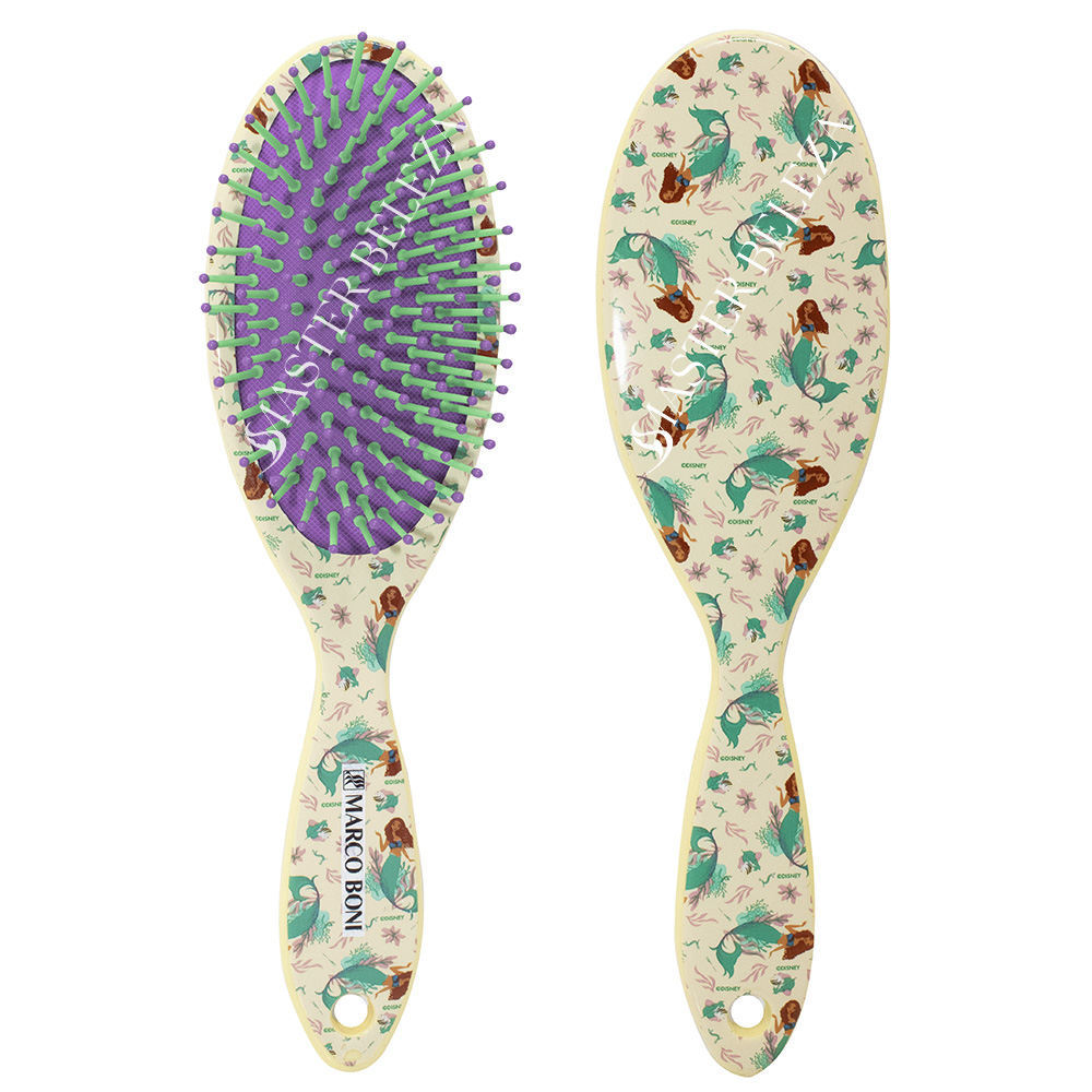 Escova Raquete Oval Kids Profissional Disney Sereia Bege
