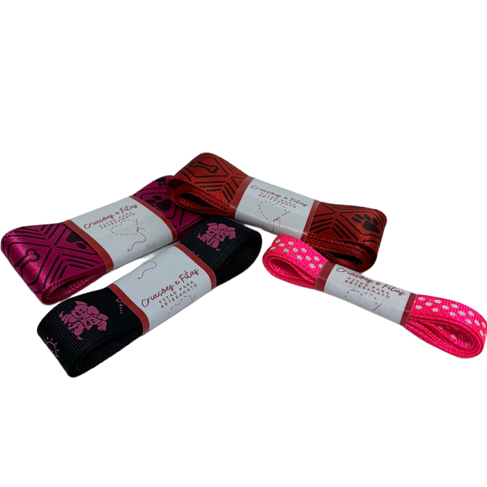 Kit Fitas Doguinho Pets 2 metros cada peça (2 peças 38mm, 1 peça 22mm e 1 peça 10mm)