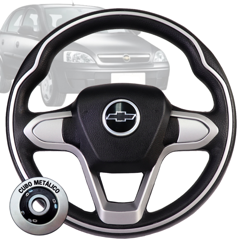 Volante Esportivo Bmw Prata Caravan S10 Blazer Silverado D20 em Oferta na Shopee