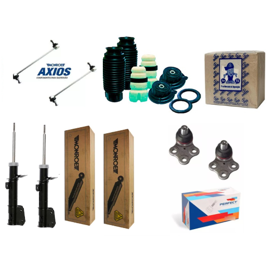 Par Amortecedor dianteiro + Kit Completo + Bieleta e Pivo - Fiat Stilo em Oferta na Shopee