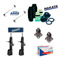 Par Amortecedor dianteiro Nakata + Kit Completo + Bieleta e Pivo - Fiat Stilo