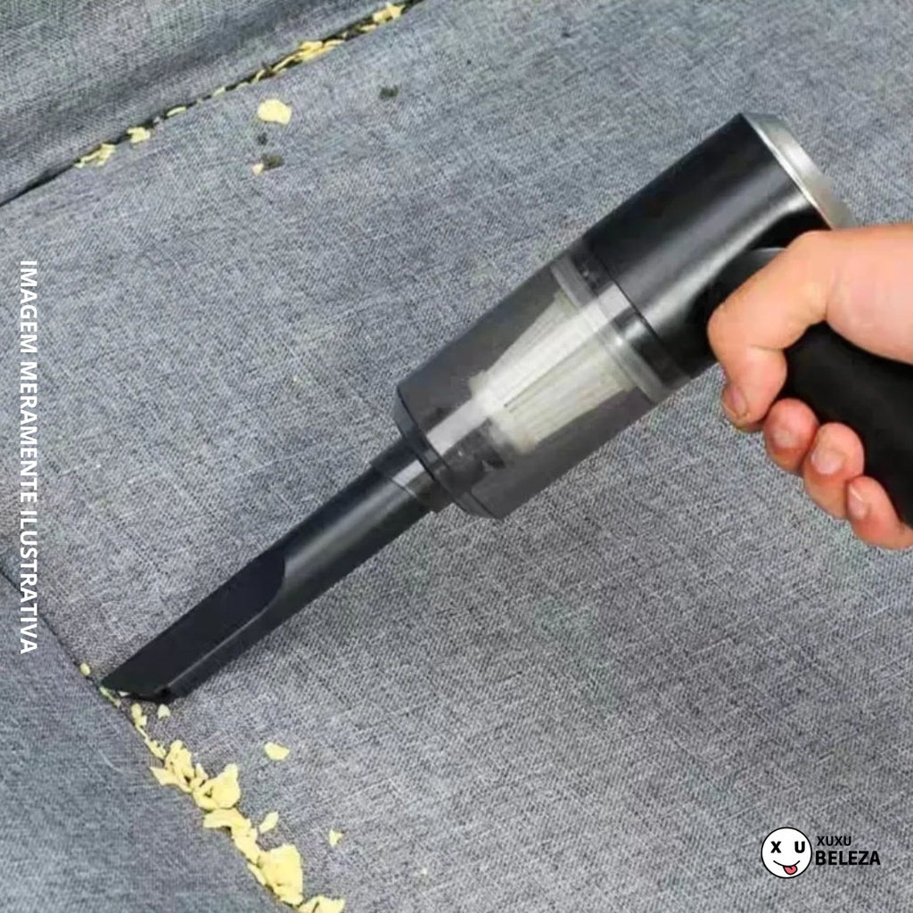 Imagem Mini Aspirador de Pó Portátil Sem Fio AT UTILIDADES