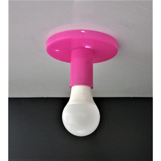 Plafon Cor Rosa Pink Simples 12 cm Tapa Buraco