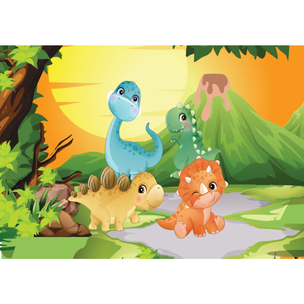 Painel Dinossauros Baby Decorativo Sublimado 2,20x 1,70 Tema Festa em Oferta na Shopee