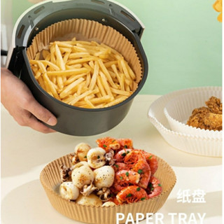 Forma Descartável Para Fritadeira Air Fryer Em Papel Antiaderente Redondo