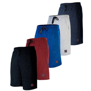 Kit 5 Bermudas Moletom Masculina Lisa Academia Treino Esporte Lisa Confortável 100% Algodão Kit 3,4