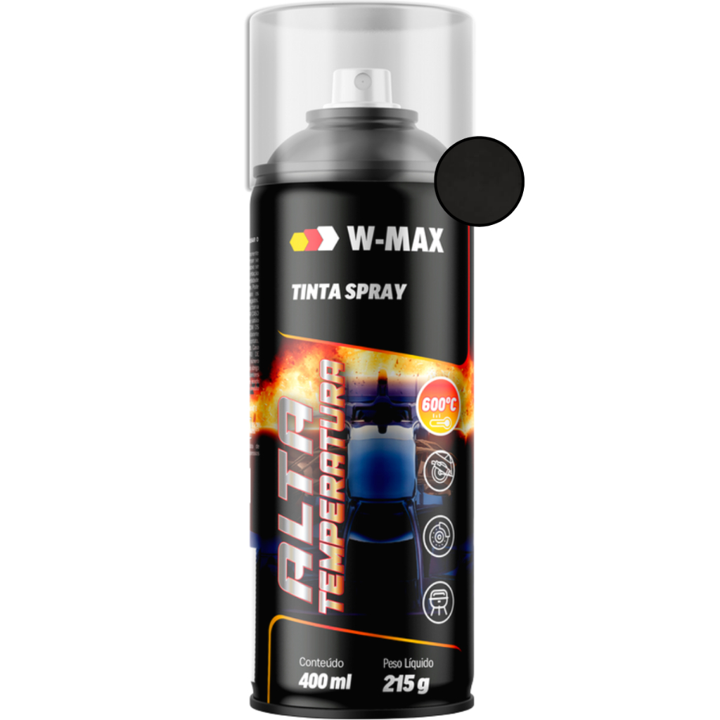 Tinta Spray Preto Fosco Alta Temperatura Escapamento Motor 400ml Wurth - Spare Parts and Accessories for Vehicles
