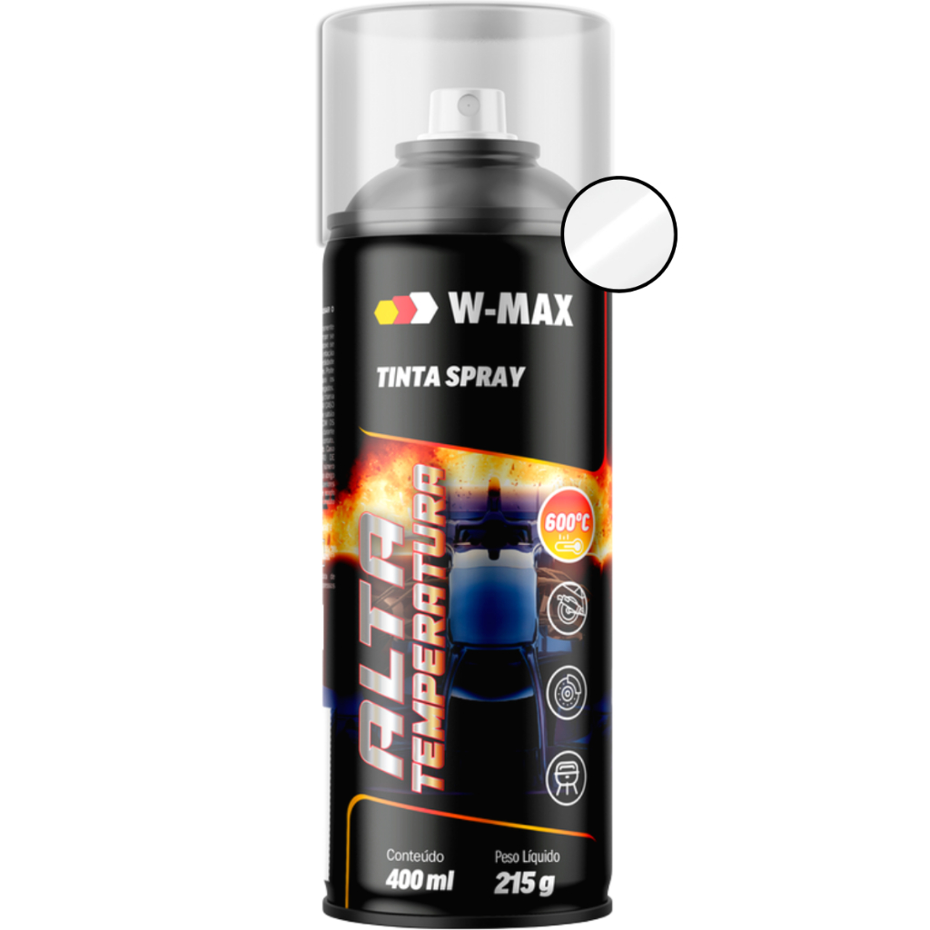 Tinta Spray Branco Brilhante Alta Temperatura Escapamento Motor 400ml Wurth em Oferta na Shopee