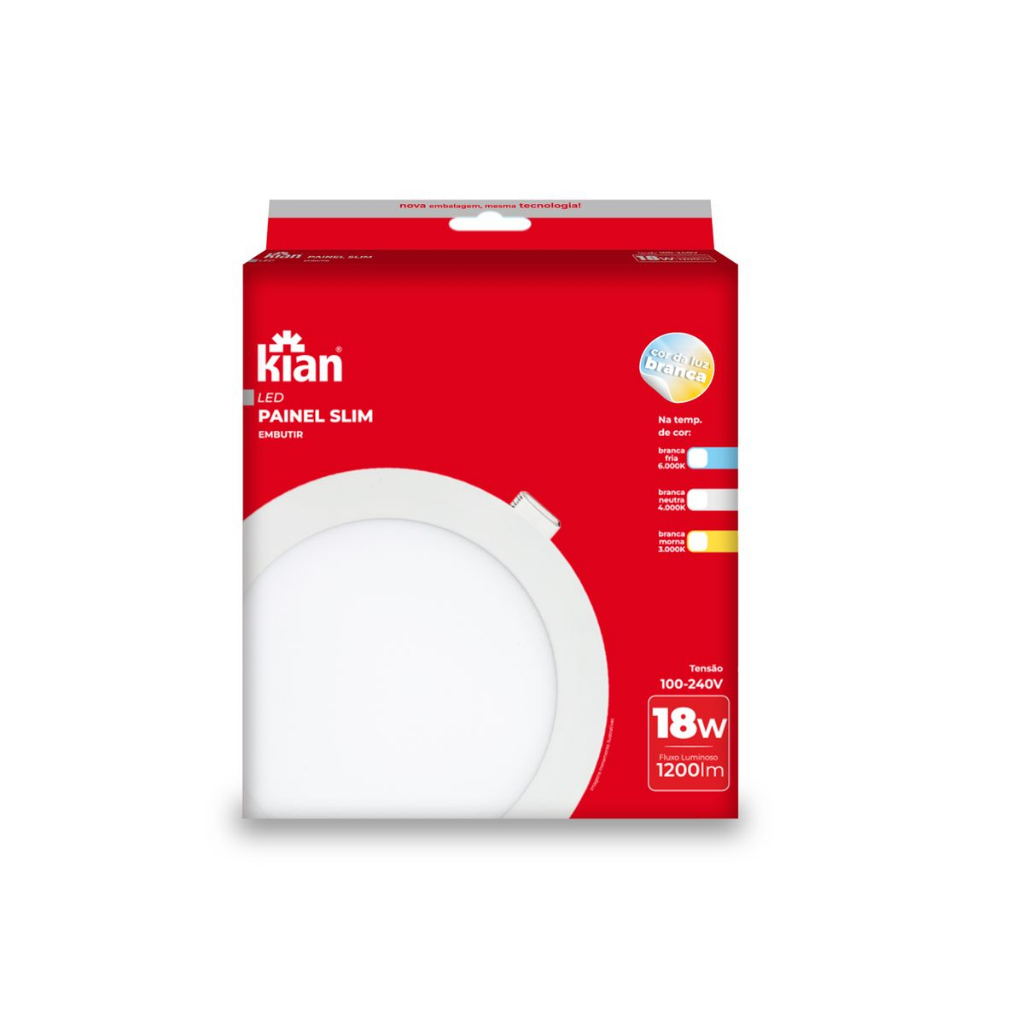 Luminaria Led Embutir Redonda Slim 18W 6000K Kian — imagem 2 de 2