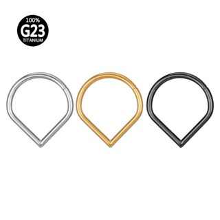 Piercing Argola Gota Titânio G23 PVD GOLD 18K Segmento Articulado Septril, Rook, Conch, Nariz