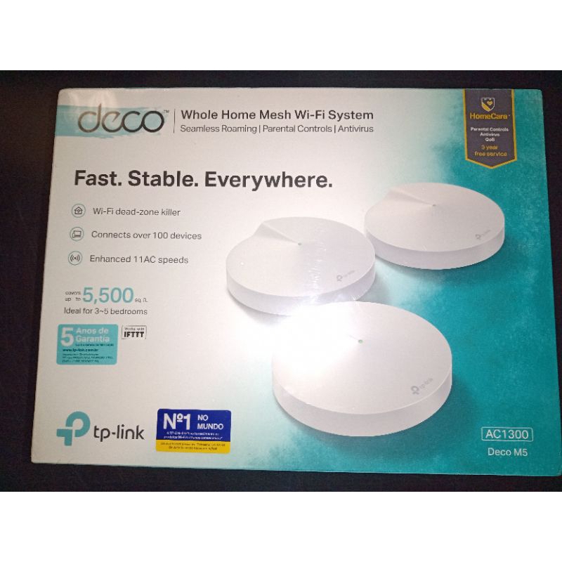 Roteador Mesh TP-Link Deco M5 AC1300 Dual Band, Branco, DECO M5