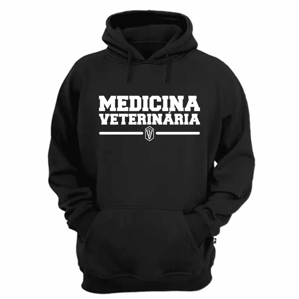 Moletom Medicina Veterinária Casaco Blusa de Frio Com Capuz Várias Cores Estampado em Oferta na Shopee