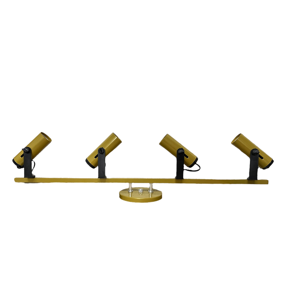 Trilho Spot Tubinho 4 lampadas Dourado(Canopla e trilho Dourado) em Oferta na Shopee
