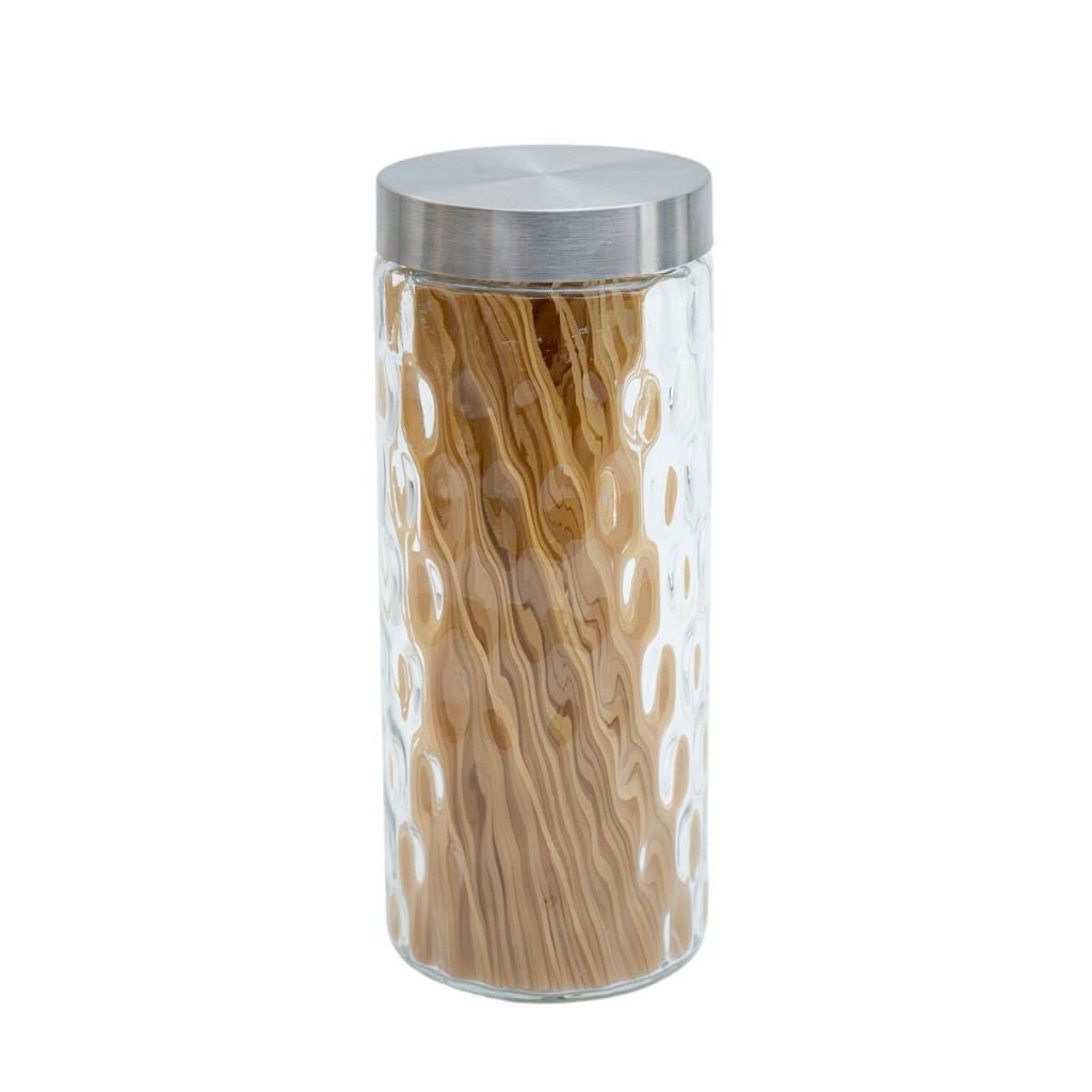 Pote bolhas 2200ml de vidro com tampa inox redondo - Mozcada - Home & Living