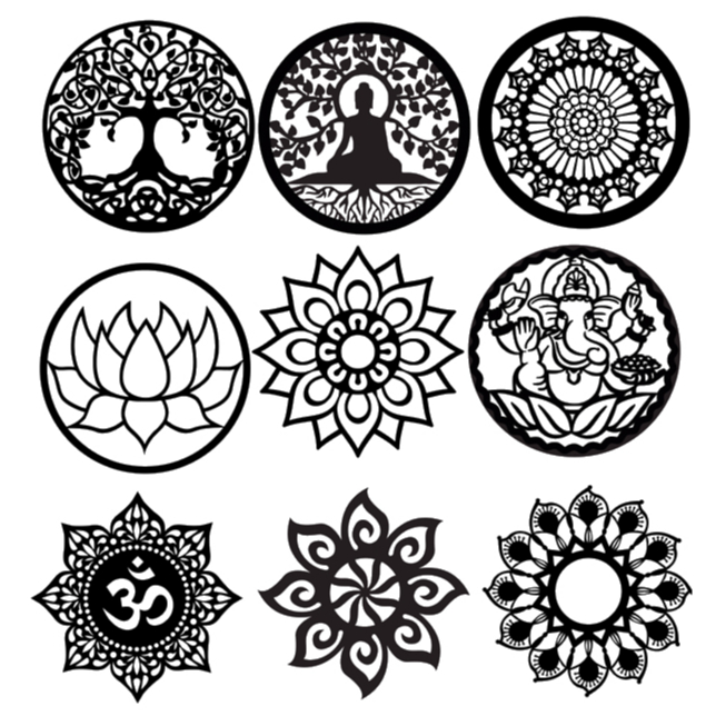 Imagem Placa Mandala Mdf 15cm Energia movimentação Proteção Prosperidade Aplique Decorativo