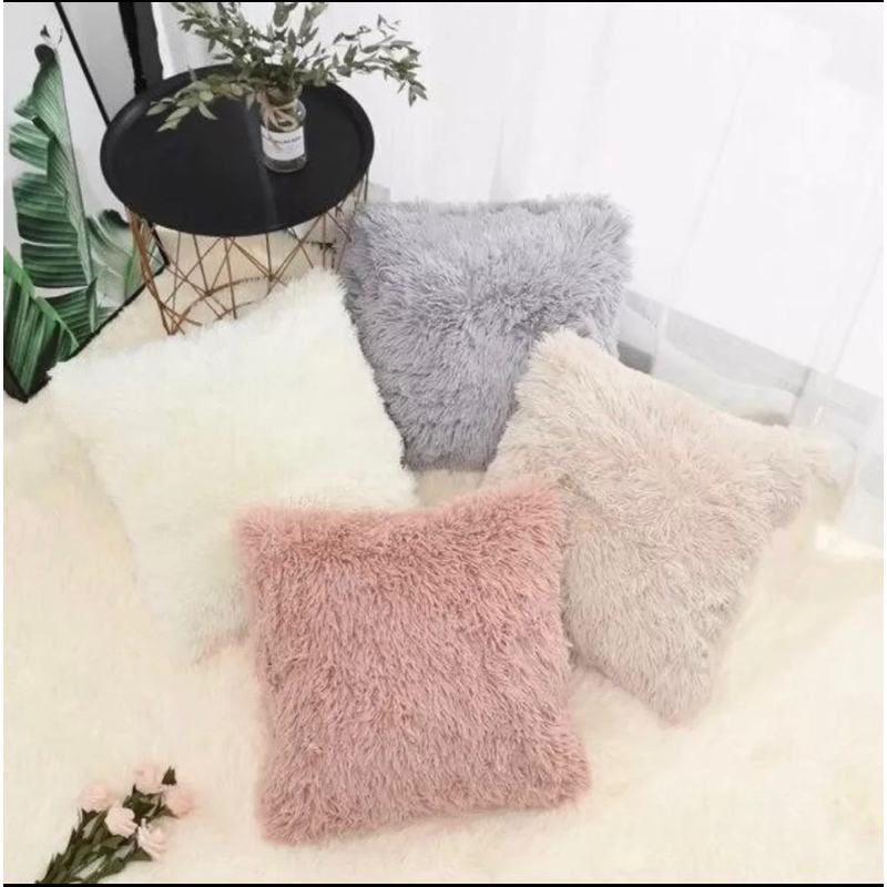 Capa de Almofada Pelúcia Felpuda Pelo Alto 43cmx43cm - em Oferta na Shopee