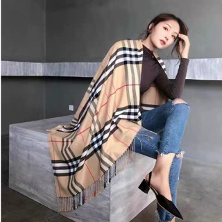 Cachecol xadrez clássico outono inverno quente xale fino cachecol borla feminino em Oferta na Shopee