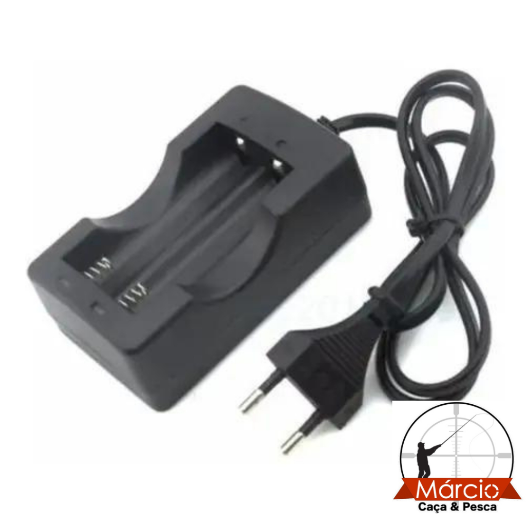 Carregador Duplo De Bateria Pilhas Para Lanterna Tática Police Led Modelo 18650