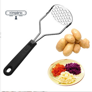 Amassador Espremedor Manual De Batatas E Legumes Aço Inox Com Cabo Plástico Promoção
