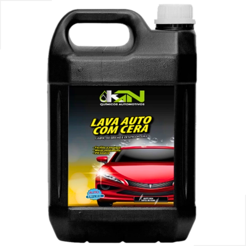 Lava Autos Shampoo Automotivo Com Cera 5 Litros Concentrado KN Automotivos