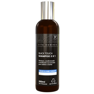 Shampoo Tonalizante Escurecedor Vita Hominis Black Touch 3x1 250ml em Oferta na Shopee