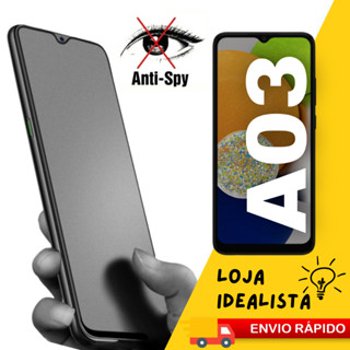 Película Cerâmica Fosca Privacidade 9d 3d P/ Samsung Galaxy A03 Matte Anti-Spy Envio Imediato