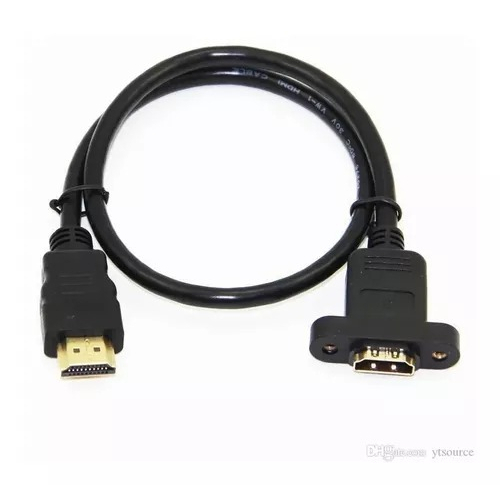 Cabo Extensor Hdmi Macho x femea  30 Cm Para Embuti Painel em Oferta na Shopee