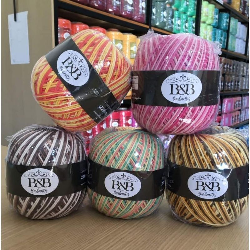 Barbante 200g B&B Degradê, Mesclado tipo Barroco Multicolor. em Oferta na Shopee