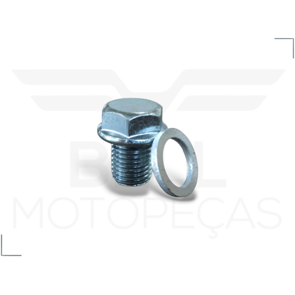 Parafuso Bujão Óleo C/ Arruela HONDA BIZ 125 KS ES EX MIX - Ano 2011 2012 2013 2014 2015