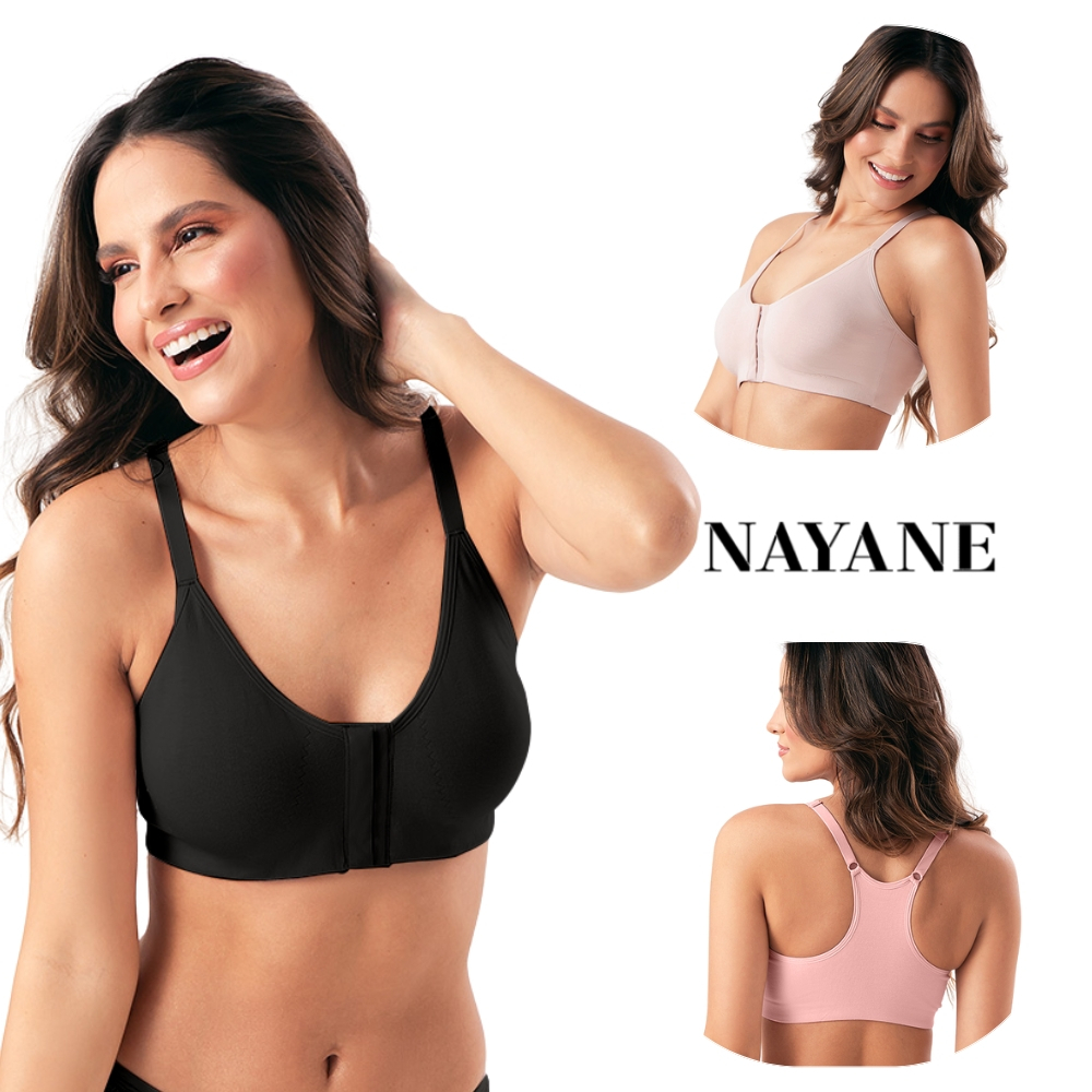 Sutien Top com Costas Duplas no Cotton Estilo Nadador Livre Bojo e Aro Decote Regata Fecho Frontal em Oferta na Shopee