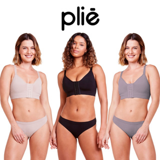 Sutia Plie Alta Sustentacao Estetico sem Bojo Sem Costura Lateral Pos Cirurgico Fecho Frontal em Oferta na Shopee