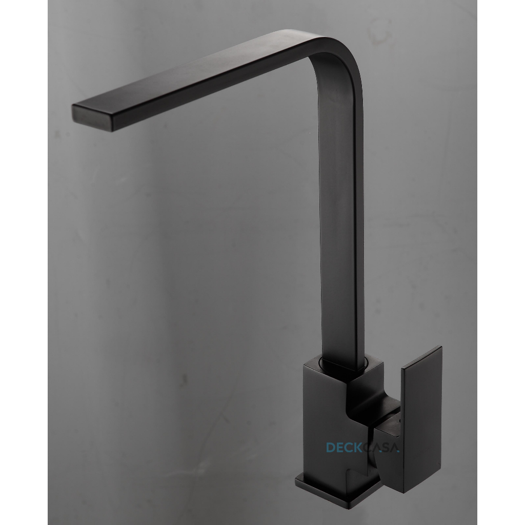 Torneira Misturador Monocomando Luxo Preta Gourmet Bica Movel Cozinha DC-6017P em Oferta na Shopee