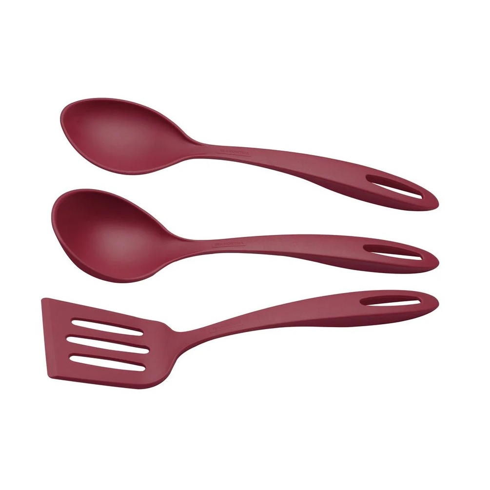 Jogo de Utensílios Ability em Nylon Vermelho 03 Peças 25199/711 - Tramontina