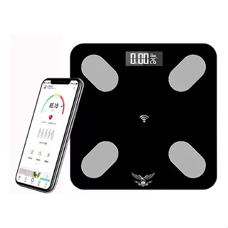 Balança Digital Preta Bioimpedância Com Aplicativo Bluetooth 180kg