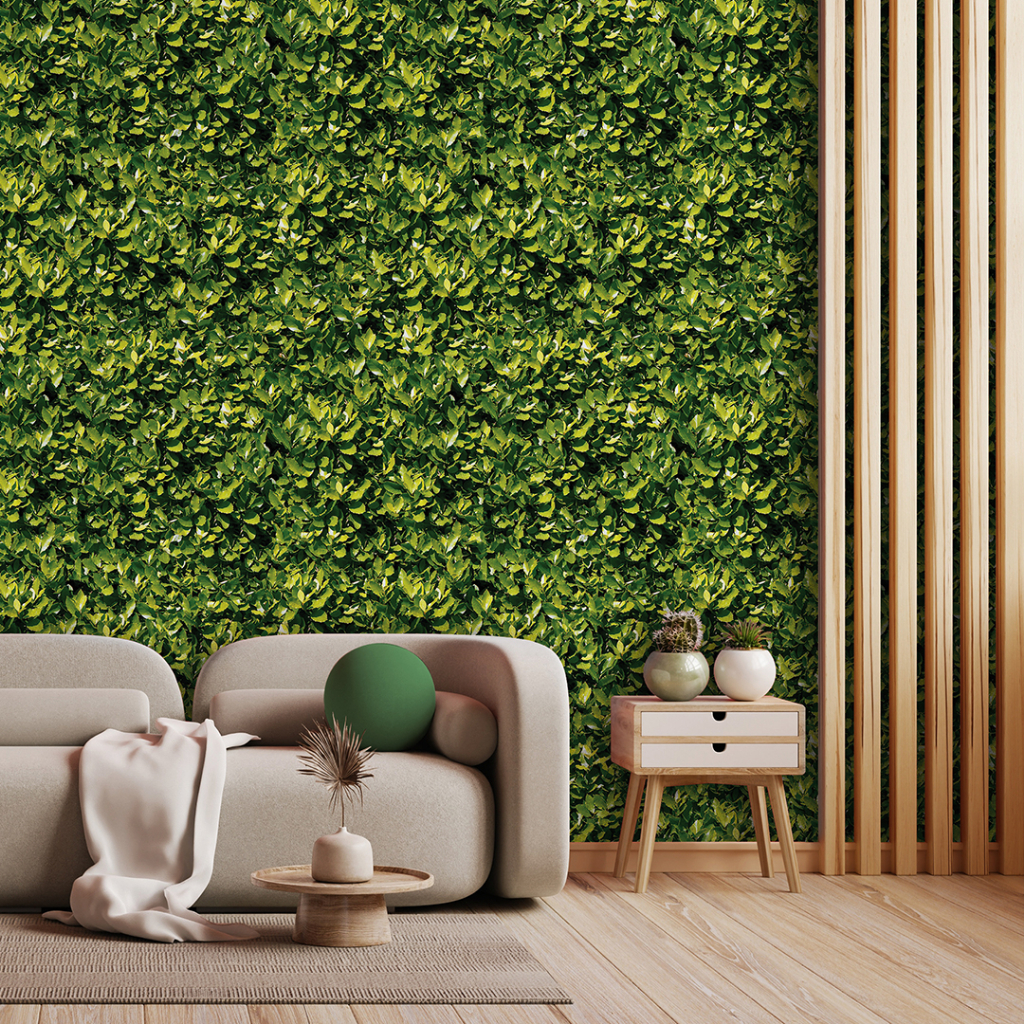 Papel de Parede Adesivo Folhas Folhagem Realista Arvore Verde Decoração Lavável Rolo de 3 Metros