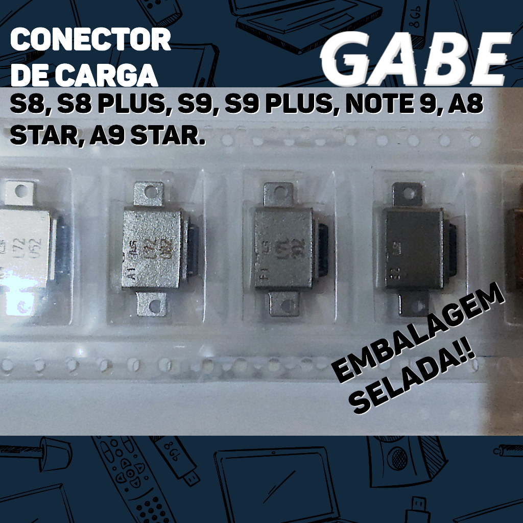 Conector de carga tipo C Samsung S8, S8 Plus, S9, S9 Plus, Note 9, A8 Star, A9 Star.