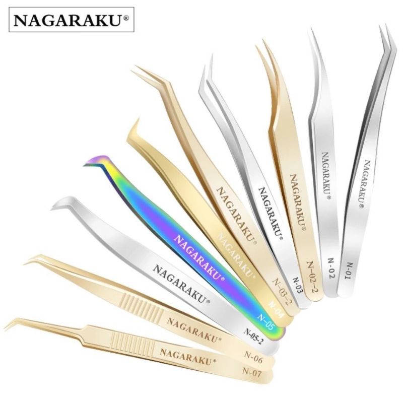 Pinça Nagaraku De Alta Precisão Volume Russo Isolamento Clássico Alongamento Extensão De Cílios em Oferta na Shopee