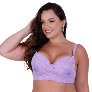 Sutiã Plus Size Bojão Alça Sustentação Terra e Mar Soutien Reforçado tamanho especial Carol