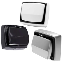 Acabamento Para Válvula De Descarga Deca Hydra Max Cromado - Preto - Branco Decoração Banheiro