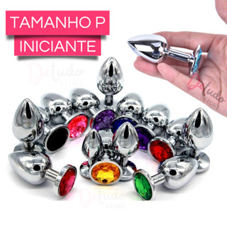 Plug Anal Jóia Aço Inox Iniciante (PEQUENO) Redondo 7 X 2,8 cm Prata