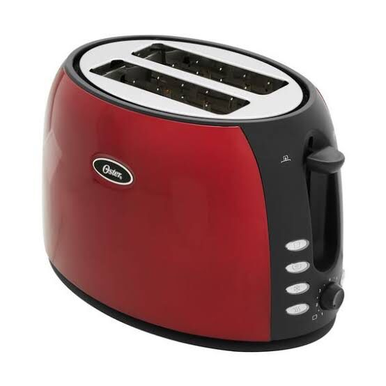 Torradeira Elétrica Oster vermelha aço inox  127V