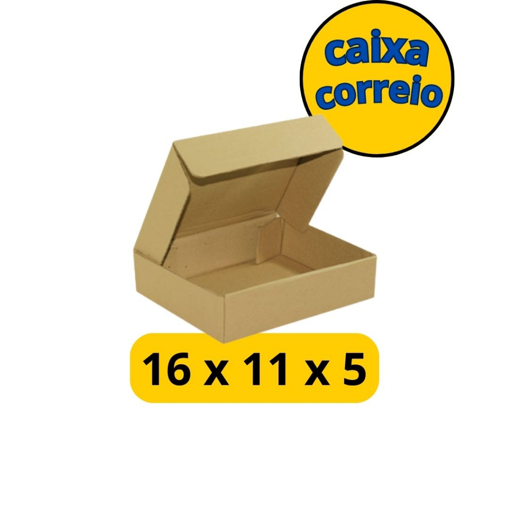 100 Caixas De Papelão16x11x5 Montavel Correio Sedex Pac Embalagem em Oferta na Shopee