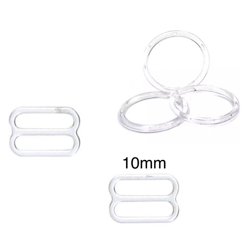 Regulador e argola 10mm (100 Pares) plástico transparente em Oferta na Shopee
