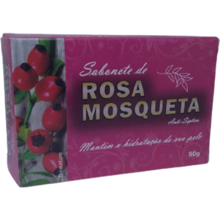 kit 10 Sabonetes Rosa Mosqueta em barra 90gr- Hidratante