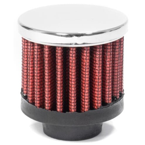 FILTRO PARA RESPIRO DE ÓLEO UNIVERSAL RC118VM VERMELHO EM TECIDO GOL VOYAGE FUSCA SANTANA DEL REY MONZA ASTRA PASSAT  RC118
