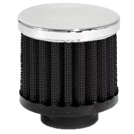 FILTRO PARA RESPIRO DE ÓLEO UNIVERSAL RC118PT PRETO EM TECIDO GOL VOYAGE FUSCA SANTANA DEL REY MONZA ASTRA PASSAT  RC118 PRETA