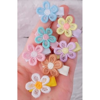lacinhos/presilha para cabelo de bebê no bico de Pato micro presilhas para bebe flor colorida