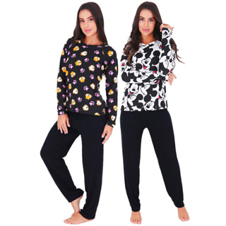 KIT 2 Pijamas Manga Longa Inverno Modelagem Grande