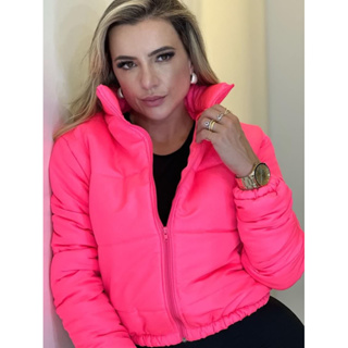 jaqueta puffer feminina bobojaco estilo blogueira em Oferta na Shopee