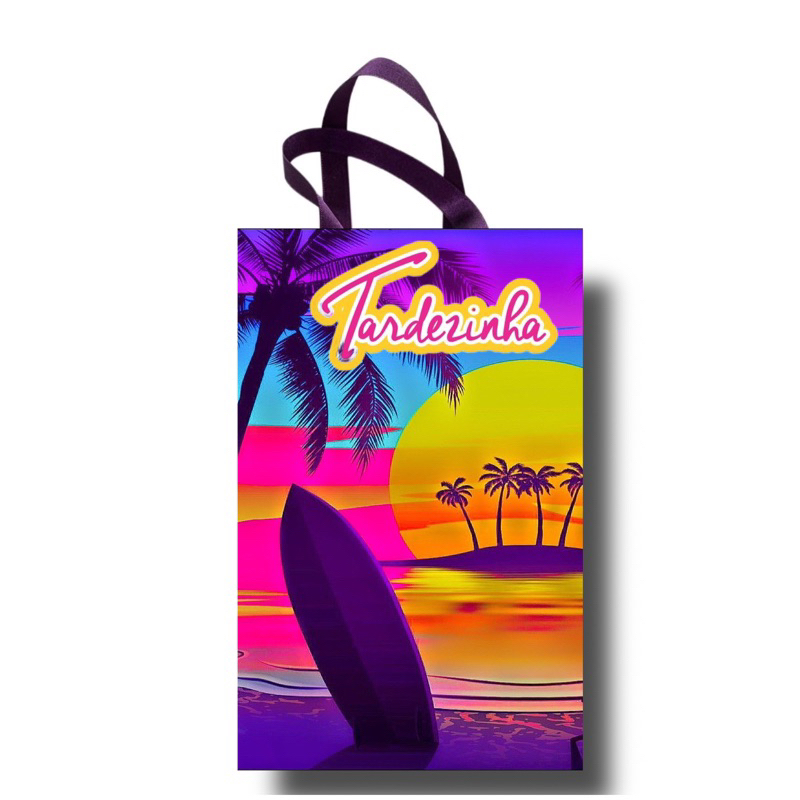 15 sacolas personalizadas no tema tardezinha no tamanho pequeno 16x4x10cm